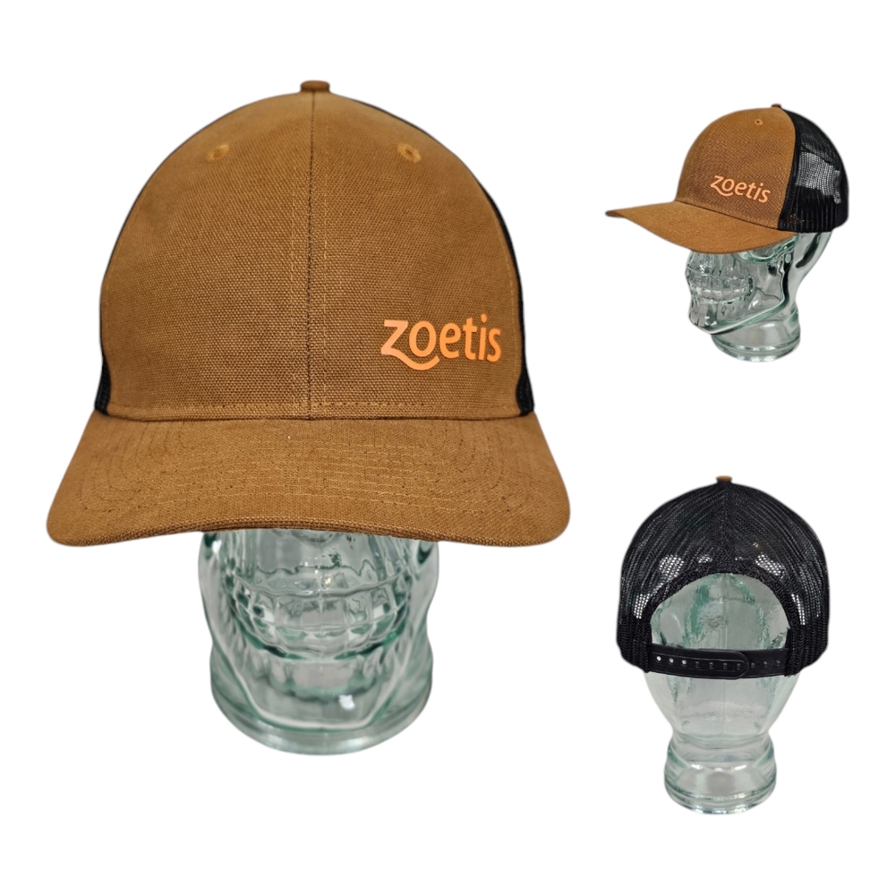 Zoetis‎ Hat Cap Brown Black Farmer Ranch Cattle One Size Adjustable Mens